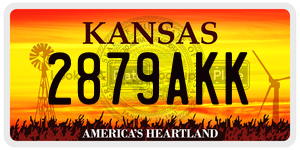 2879AKK  license plate in KS
