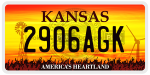 2906AGK license plate in Kansas