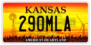 290MLA  license plate in KS