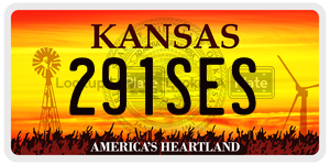 291SES  license plate in KS