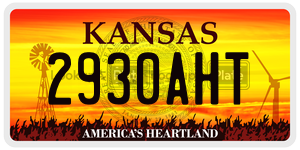 2930AHT  license plate in KS