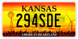 294SDE  license plate in KS