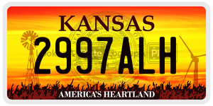 2997ALH  license plate in KS