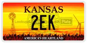 2EK  license plate in KS