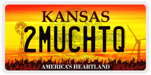 2MUCHTQ  license plate in KS