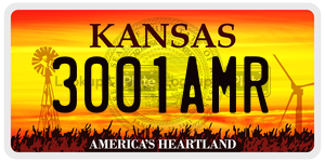 3001AMR  license plate in KS