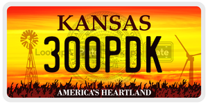 300PDK  license plate in KS