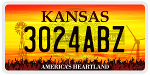 3024ABZ  license plate in KS