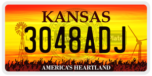 3048ADJ license plate in Kansas