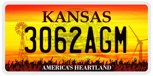3062AGM license plate in Kansas
