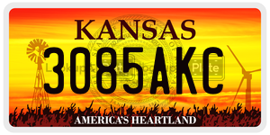 3085AKC  license plate in KS