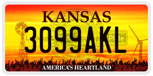 3099AKL  license plate in KS