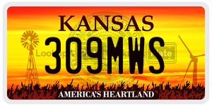 309MWS  license plate in KS