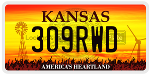 309RWD  license plate in KS
