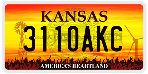 3110AKC  license plate in KS