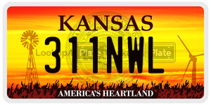 311NWL  license plate in KS