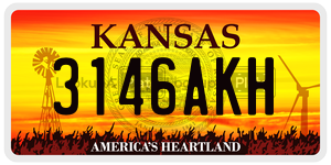 3146AKH  license plate in KS