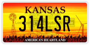 314LSR  license plate in KS