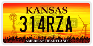 314RZA  license plate in KS