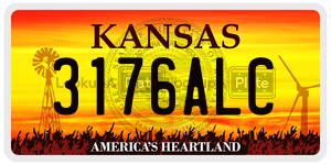 3176ALC  license plate in KS