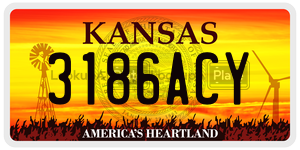 3186ACY  license plate in KS