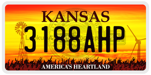 3188AHP  license plate in KS