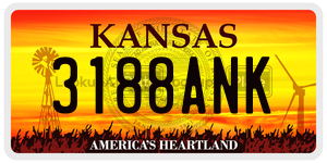 3188ANK  license plate in KS