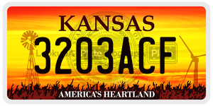3203ACF  license plate in KS