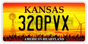 320PVX  license plate in KS