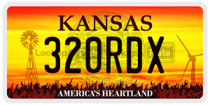 320RDX  license plate in KS