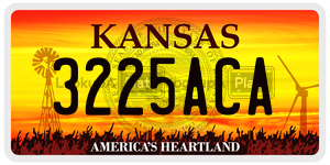 3225ACA  license plate in KS