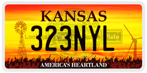 323NYL license plate in Kansas