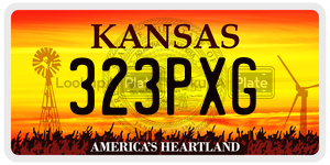 323PXG  license plate in KS