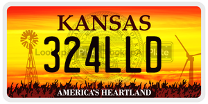 324LLD  license plate in KS