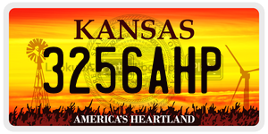 3256AHP  license plate in KS