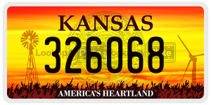 326068  license plate in KS