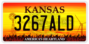 3267ALD  license plate in KS