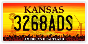 3268ADS  license plate in KS