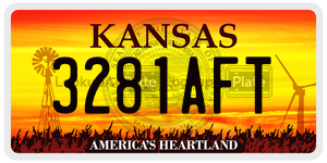 3281AFT  license plate in KS