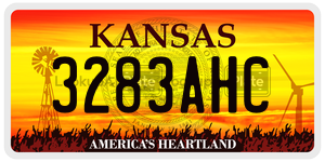 3283AHC  license plate in KS