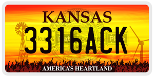 3316ACK  license plate in KS