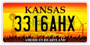 3316AHX  license plate in KS