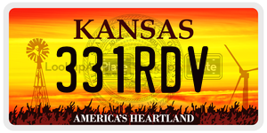 331RDV  license plate in KS