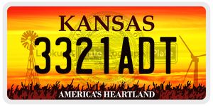 3321ADT  license plate in KS