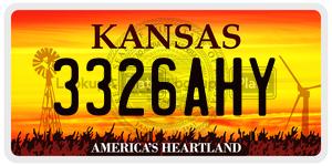 3326AHY  license plate in KS
