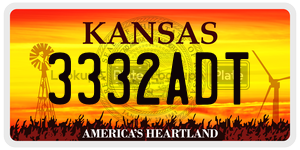 3332ADT  license plate in KS