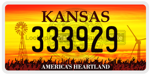 333929  license plate in KS