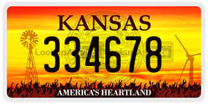 334678  license plate in KS
