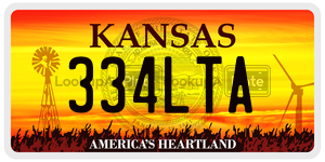334LTA  license plate in KS