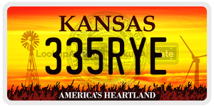 335RYE  license plate in KS